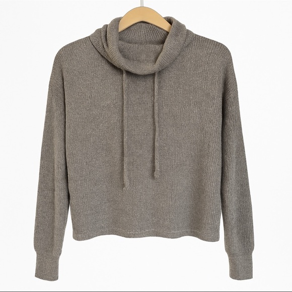 Vera Wang Gray Knit Cowl Neck Sweater | Long Sleeve Pullover | Size S - Picture 1 of 3